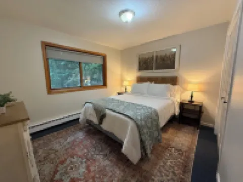 Peaceful cabin hideaway with fire pit & hot tub only 3 blocks from Walloon Lake Hotels in Melrose Township