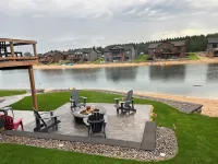 Sunset Lake Paradise new 4-bedroom lake house with private beach, WiFi, and AC