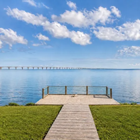 Oceanfront A-Frame Cottage | Stunning Bridge Views | Dog Friendly | Sleeps 8
