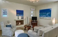 Villa Ouranos Our Dream in Blue and Cream with Seaview and Pool