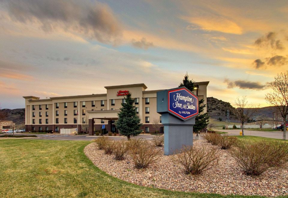 "a large building with a sign that says "" welcome to the marriott blue ash ""." at Hampton Inn & Suites Denver Littleton