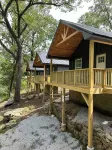 Griffen Mill Properties Cabin #8 by Waterfall in Salem Al  with WiFi, AC