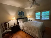 Peaceful Hills Retreat’s cottage is clean and cozy with a creek on 97 acres