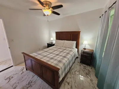 Cozy Duplex overlooks the water and is within walking distance of the beach!