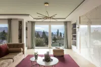 Boutique retreat with lake view.