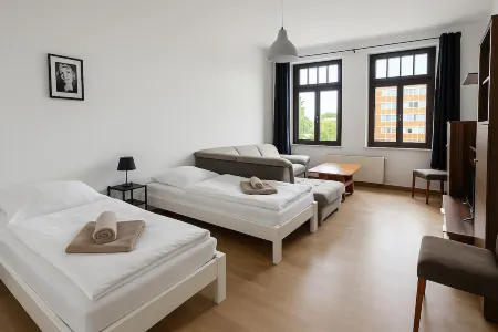 Spacious apartment with 2 parking spaces / Wifi / quiet & central