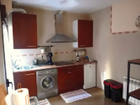 Apartment in center with free private parking.