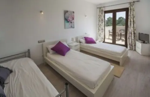 Villa with pool in front of Es Trenc Hotels in Campos