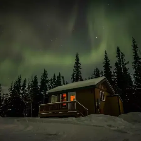 Relax with amazing 360° mountain views in this cozy Alaskan tiny cabin!