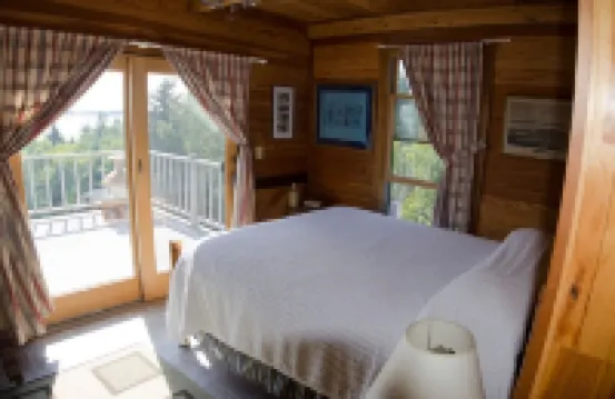 On the top of ledge overlooking Cobscook Bay