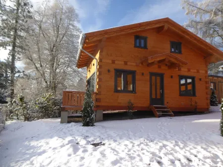 Log Cabins with Sauna, Fireplace, Terrace, Barbecue Etc. in Alpine Chalet Style