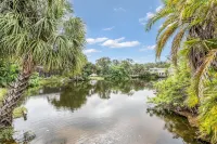 Family friendly Siesta Key home with heated pool. 5 minutes drive to beach.