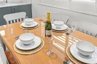 Private decking area & Central location  within 5 min walk of town.