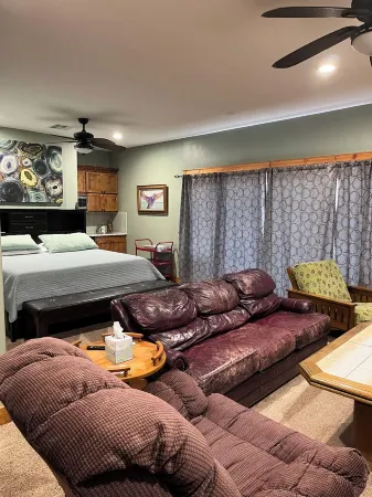 Waterfront Lake Home at Duchess Creek Estates with boat dock on Lake Eufaula, OK