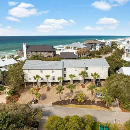 30A Gulf Side-60 Steps To Private Beach-7 Palms-Gated Community-Camp Creek Lake