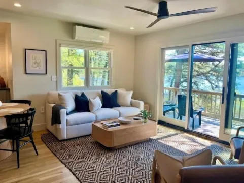 Waterfront Modern Home in Eastham, on a Pond