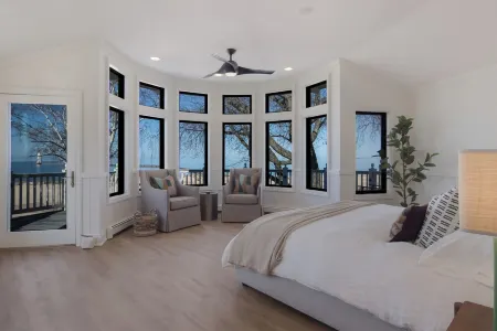 Beachfront Home on Lake Michigan beach. Spectacular sunsets, walk to downtown.