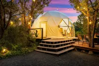 Hill Country Glamping Dome w/Hot Tub, Gym, Sauna & Cold Plunge