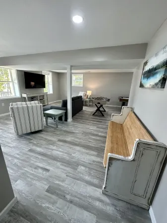 BRAND NEW Lake Front home. Private cove and boat dock! Modern farmhouse appeal!