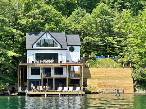 Meticulously designed waterfront, 4 level home, on sought after Keuka Lake!