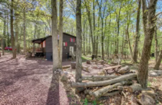 Rustic cabin at the rock.