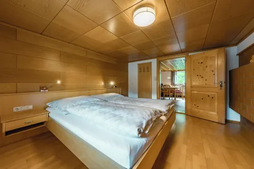 Vacation apartment with the charm of the Montafon. Terrace with a view of the mountains