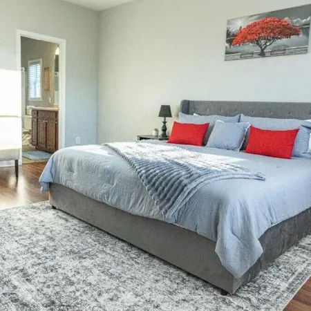 Charming 3-bedroom house in small-town Byron with WiFi, AC, and patio seating.