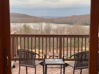 THE BLISS-Lake & Mountain View’s, 5 bedrooms 3 1/2 bathrooms in Lake Harmony. - Mountain view