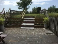 Barn conversion overlooking the golf course to the sea