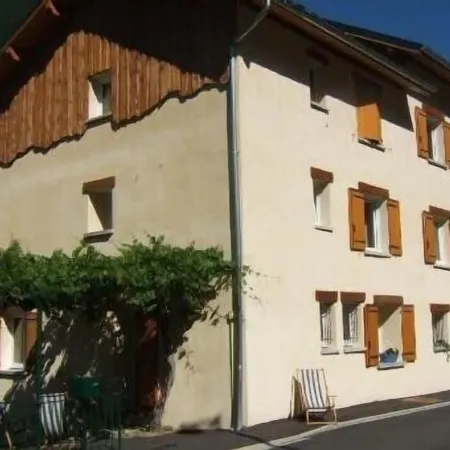 Lovely village house with a view of lake and mountain VAUJANY on the other side Alpe d'Huez