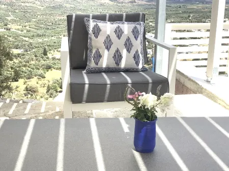 Luxury apartment in Crete with private pool, sea and mountain views.