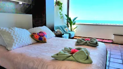 Private OCEAN VIEW Pool Panoramic Sky Beach Loft~Steps to Malecon+Safe Loc Hotels in 