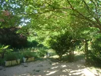 In a forest, in a haven of greenery with private swimming pool.