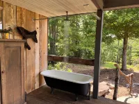 Coltsfoot Cottage nestled in the foothills of the Appalachian Mountains.