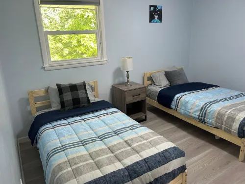 Relax with the family in a newly renovated and furnished upper level duplex.
