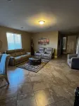 Great family friendly home very private back yard, heated pool & covered patio.