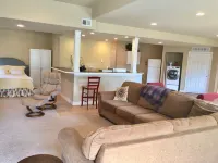 Spread out in a large,1600 sq foot comfort suite 1 bedroom plus additional nook