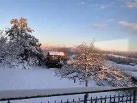 Ferienhaus Rhönschön mit Blick auf die Wasserkuppe