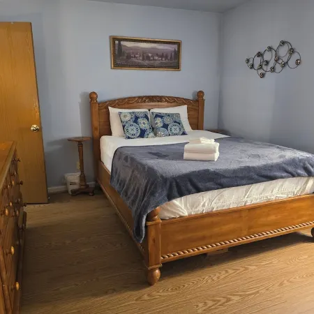 Ruby's private 2-bedroom home with parking. Recently renovated with flooring.