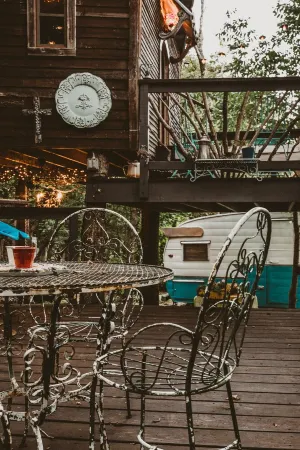 The Treehouse, with a deck for grilling and relaxation.