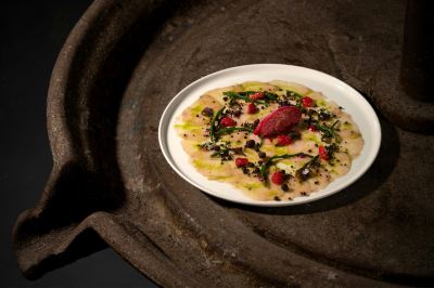 料理 ヴェデマ，ラグジュアリーコレクションリゾート，サントリーニの写真