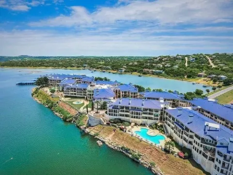 Lakefront Hill Country Hacienda on Lake Travis with Heated Indoor Pool!