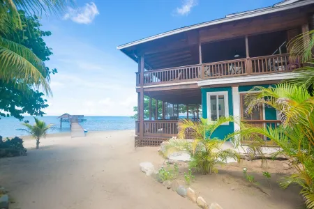 Modern Beachfront Casita with Dock and pool ON THE BEACH