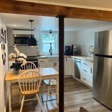 Southern New England Luxury with private patio, fireplace, spa like bathroom!