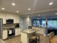 Centrally located, waterfront, Heated pool home.