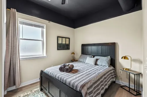 An upscale retreat across from the beach