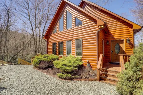 Deck and Scenic Views Beech Mtn Group Getaway