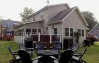 Modern Creekside Lakehouse Hotels in North Harmony