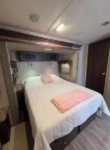 RV camper in a peaceful place