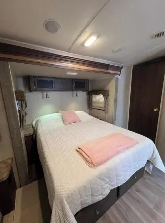 RV camper in a peaceful place